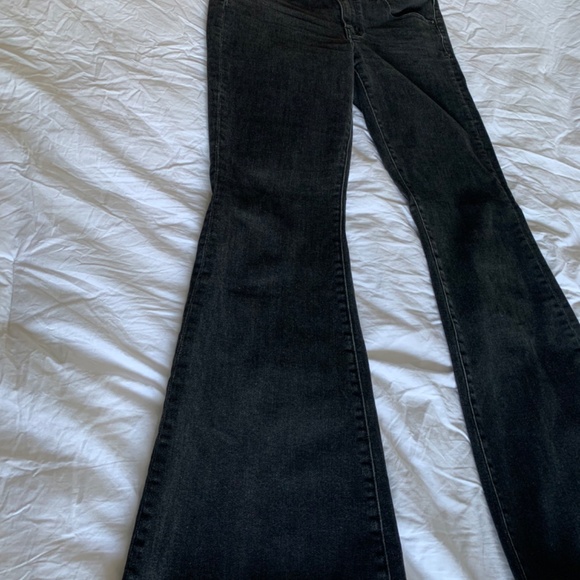 Perfectly flared black denim jeans - Picture 2 of 6